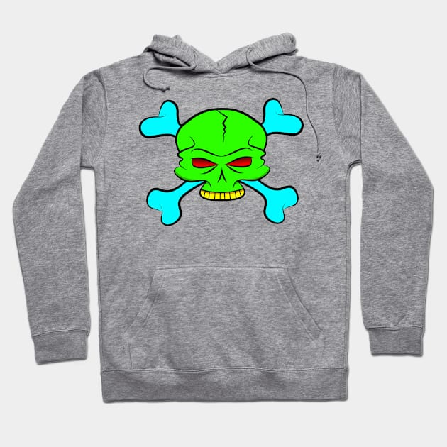 Pretty Skull Hoodie by Mikey J Illustrations